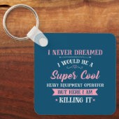 重機運転士夢の仕事殺す キーホルダー (正面)