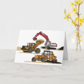 重機 カード (黄色い花)