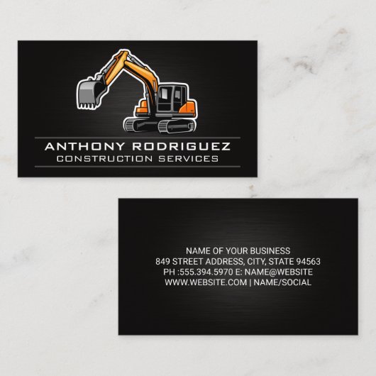 重機 | 建築車 名刺 (正面/裏面)