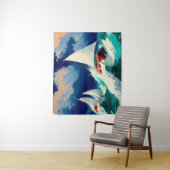 重海を走る帆船 タペストリー (インサイチュ)