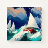 重海を走る帆船 ノートブック (裏面)