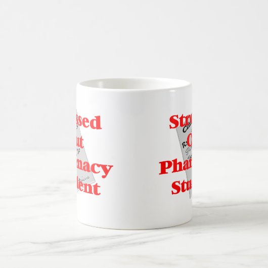 重点を置かれた薬学学生 コーヒーマグカップ (中央)