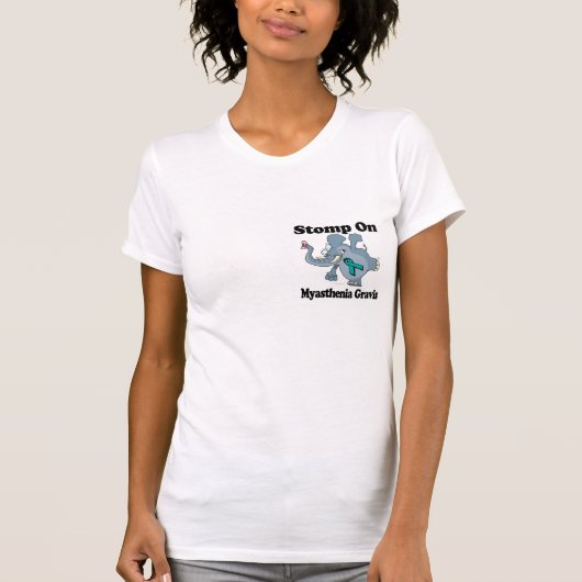 重症筋無力症のゾウの胃 Tシャツ (正面)
