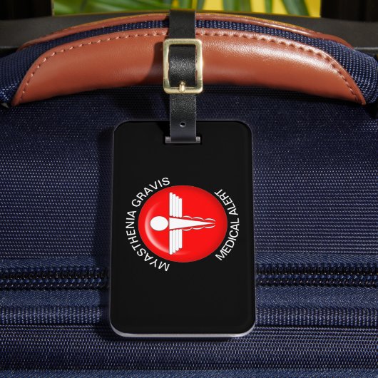 重症筋無力症の医療警告 ラゲッジタグ (正面インサイチュ2)