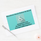 重症筋無力症の患者ボード*ウィンドウステッカー 長方形シール (封筒)