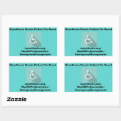 重症筋無力症の患者ボード*ウィンドウステッカー 長方形シール (シート)