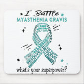 重症筋無力症の戦士ギフトをサポート マウスパッド (正面)