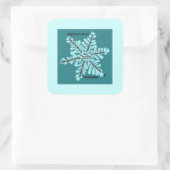 重症筋無力症認識度ティール（緑がかった色）ステッカー ラウンドシール (バッグ)