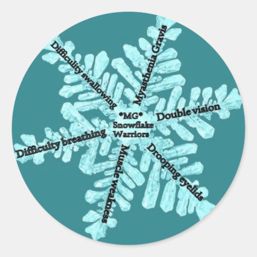 重症筋無力症認識度プレゼント ラウンドシール (正面)