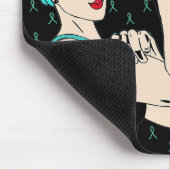 重症筋無力症認識度リボンマウスパッド マウスパッド (コーナー)