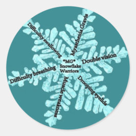重症筋無力症認識度光沢ステッカー ラウンドシール