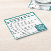 重症筋無力症認識度 スクエアペーパーコースター (アングル)