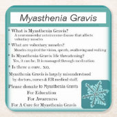 重症筋無力症認識度 スクエアペーパーコースター (正面)