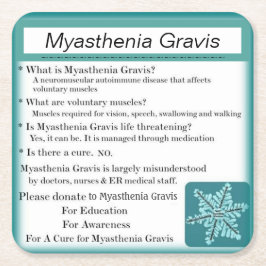 重症筋無力症認識度 スクエアペーパーコースター