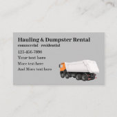 重税の運搬およびダンプサービス 名刺 (正面)