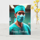 重篤な外科医誕生日 カード (黄色い花)