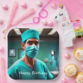 重篤な外科医誕生日 ペーパープレート (パーティー)