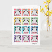 重篤な牛 カード (黄色い花)