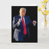 重罪人のように踊る面白いトランプダンス トランプに投票 カード (黄色い花)