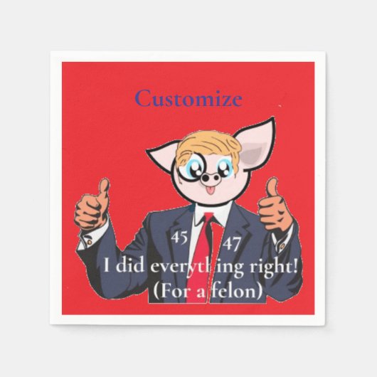 重罪大統領サンダーカーブ スタンダードカクテルナプキン (正面)