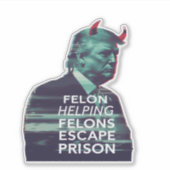 重罪救済者は刑務所の悪トランプを逃れる シール (正面)