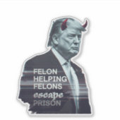 重罪救済者は刑務所の悪トランプを逃れる シール (正面)