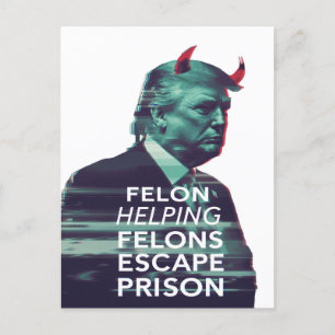 重罪救済者は刑務所の悪トランプを逃れる ポストカード