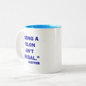 "重罪犯人違法"マグではないですであることは ツートーンマグカップ (正面左)