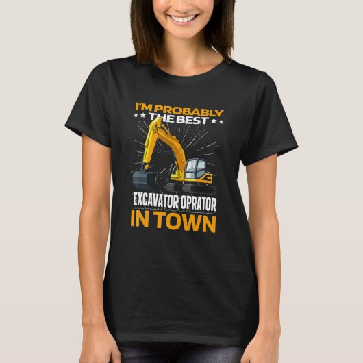 重装備掘削掘削機オペラート Tシャツ (正面)