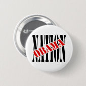 重複および輪郭とのオバマの国家 缶バッジ (正面&裏面)