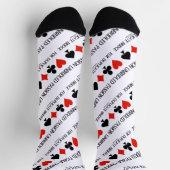 重複したブリッジカードのスーツに対する燃え上がらない情熱 ソックス (上部)