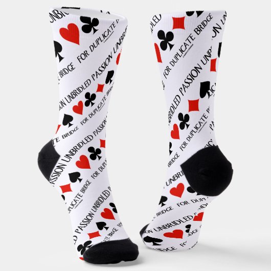 重複したブリッジカードのスーツに対する燃え上がらない情熱 ソックス (傾斜あり)