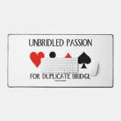 重複したブリッジカードのスーツに対する燃え上がらない情熱 デスクマット (キーボード&マウス)