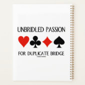 重複したブリッジカードのスーツに対する燃え上がらない情熱 プランナー手帳 (裏面)