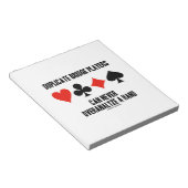 重複したブリッジプレーヤーが分析し過ぎることはない ノートパッド (アングル)