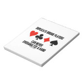 重複したブリッジプレーヤーが分析し過ぎることはない ノートパッド (回転)