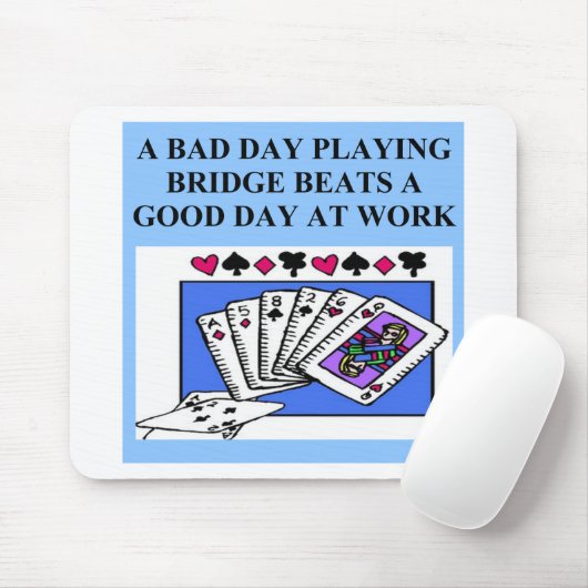 重複したブリッジ・プレーヤーのデザイン マウスパッド (マウス)