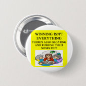 重複した橋およびゲームプレーヤーの冗談 缶バッジ (正面&裏面)