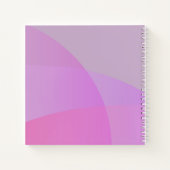 重複するイニシャル |ピンクモダン幾何学的 ノートブック (裏面)