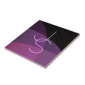 重複するイニシャル |紫モダンとピンク タイル (側面)