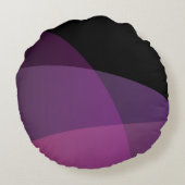 重複するイニシャル |紫モダンとピンク ラウンドクッション (裏面)