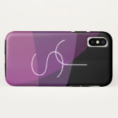 重複するイニシャル |紫モダンとピンク Case-Mate iPhoneケース (裏面(横))