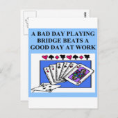 重複ブリッジプレーヤーデザイン ポストカード (正面/裏面)
