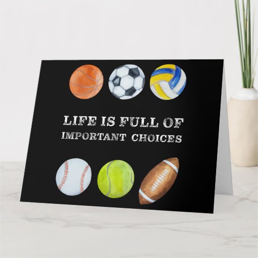 重要おもしろいな選択に満ちたスポーツユーモア人生 カード (正面)