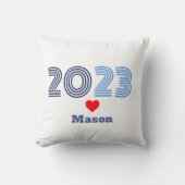 重要で思い出に残る年の名前をカスタムする卒業 クッション (正面)