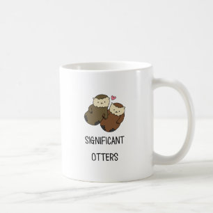 重要なカワウソのカップルのワイシャツ、付属品 コーヒーマグカップ
