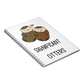 重要なカワウソのカップルのワイシャツ、付属品 ノートブック (右側)