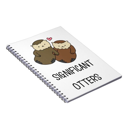 重要なカワウソのカップルのワイシャツ、付属品 ノートブック (右側)