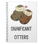 重要なカワウソのカップルのワイシャツ、付属品 ノートブック (正面)