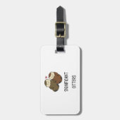 重要なカワウソのカップルのワイシャツ、付属品 ラゲッジタグ (正面縦)